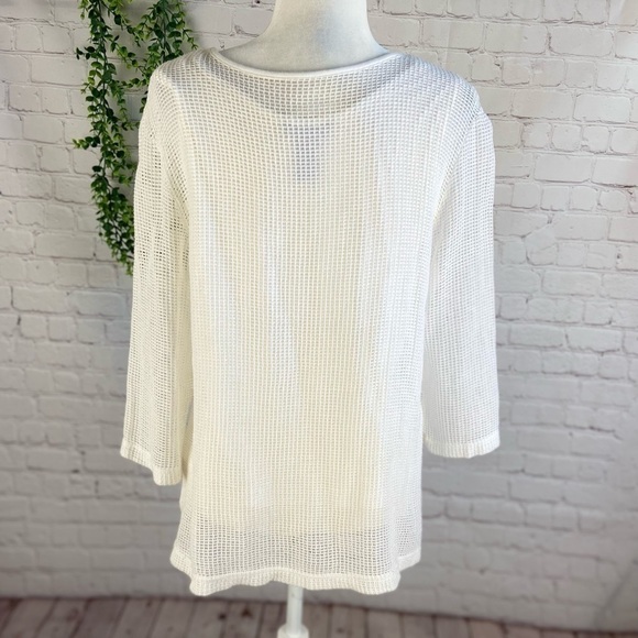 CITY Blues White Layered Blouse M - Picture 2 of 2